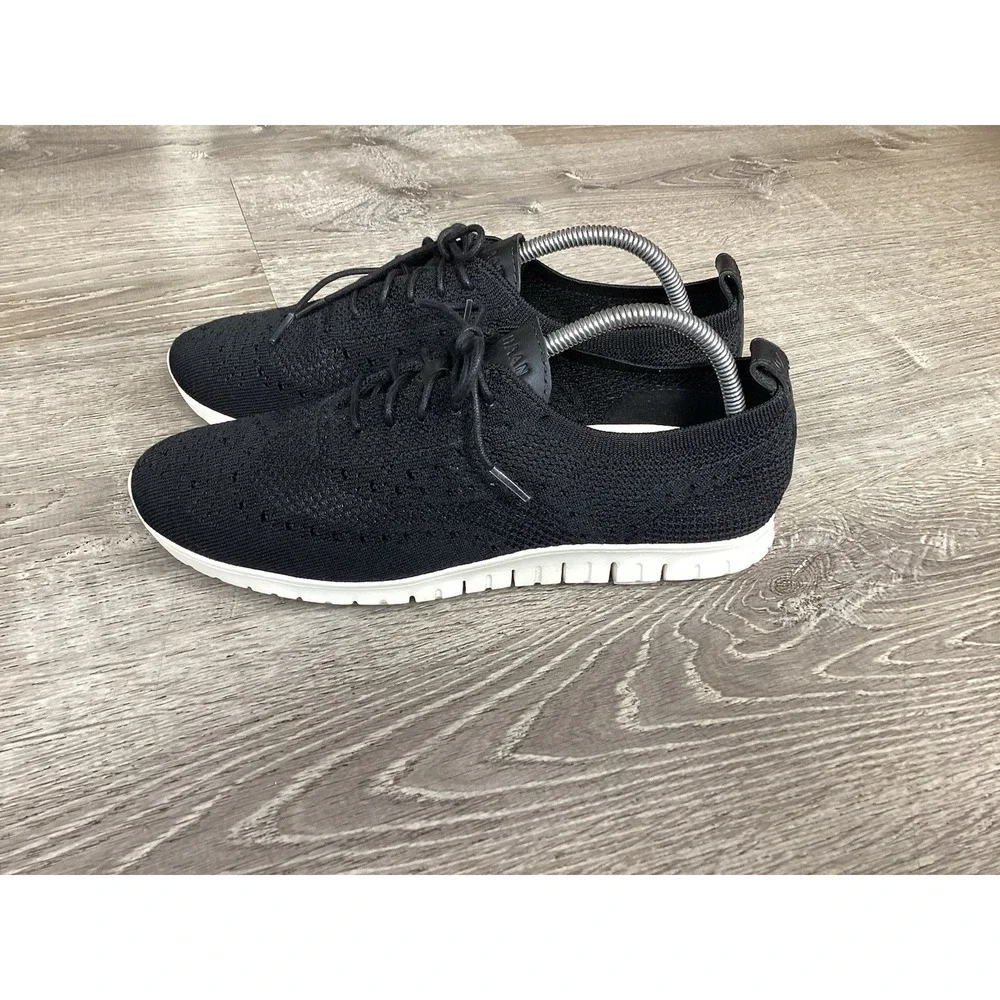 Cole Haan Zerogrand Knit Wingtip Black Womens US Size 11 B W06723 Sneakers